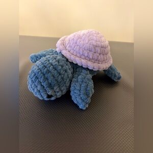 Plush Turtle Stuffed Animal - Blue and Purple